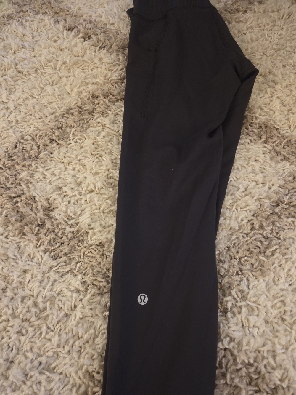 lululemon athletica Black Leggings with Reflective Logo